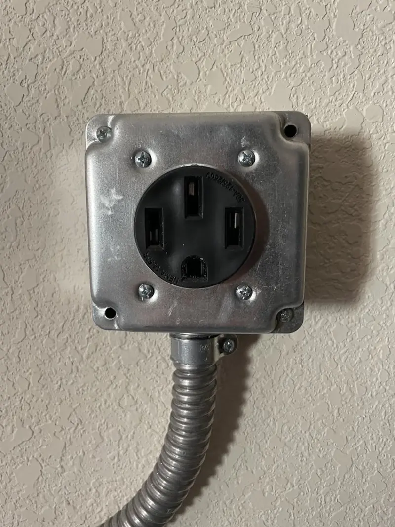 NEMA 14-50 outlet installed for Electrical Panel Upgrade in Sandwich
